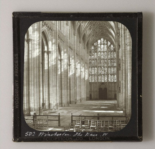 Winchester Cathedral: The Nave, West / F. Evans